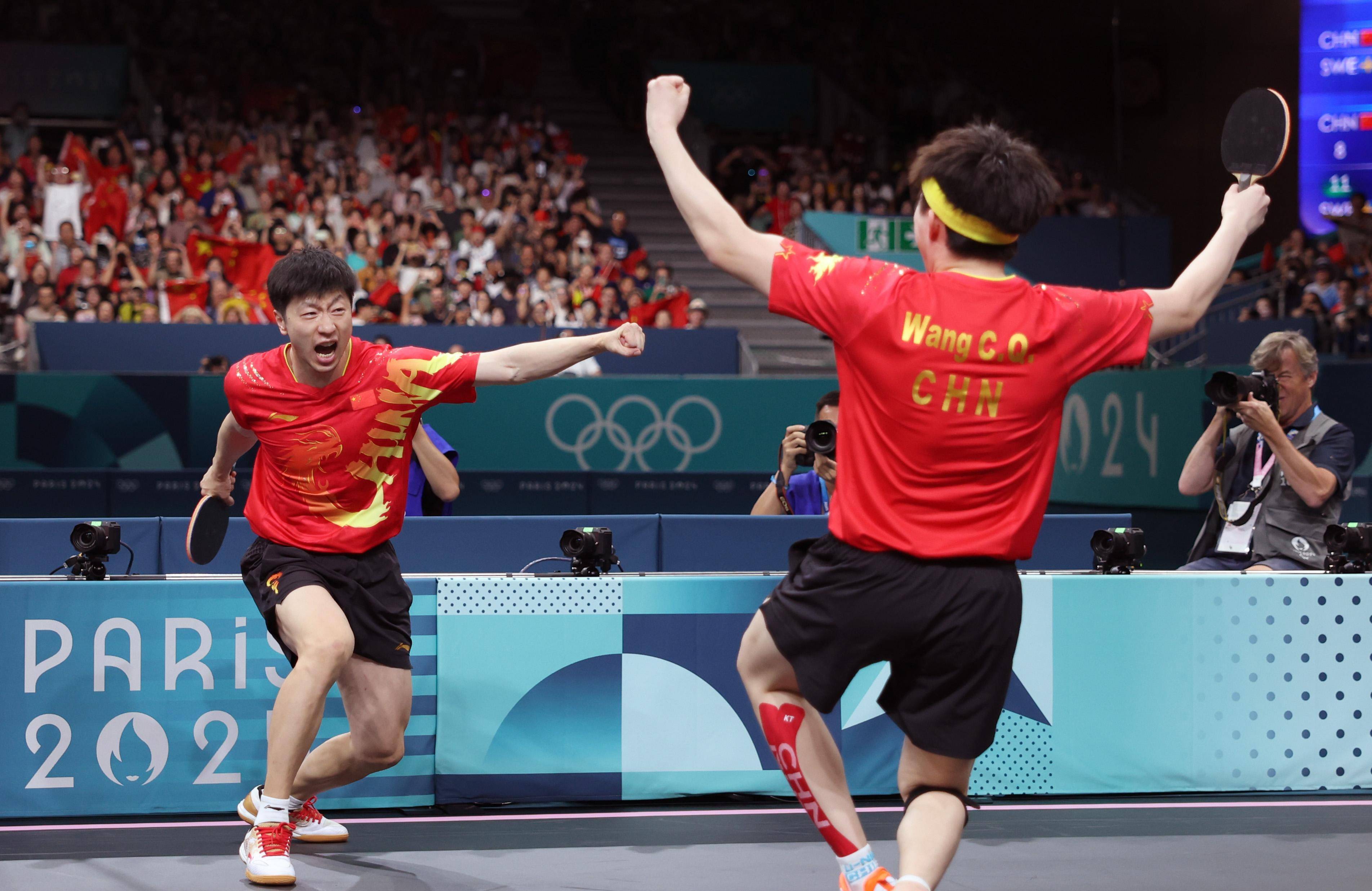 包含英国乒乓球队逆转比利时乒乓球队，马龙统治全场的词条